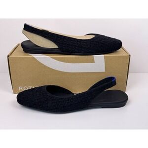 Rothy's The Almond Slingback Women's Size 9 Black Boucle 269-013